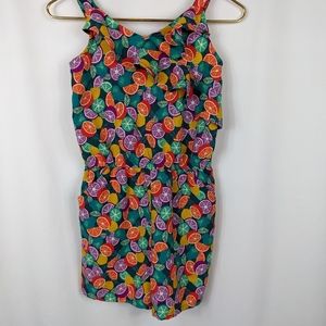 Wonder Nation Romper Shorts One Piece Fruit Citrus Slices Print Girls Sz Large L